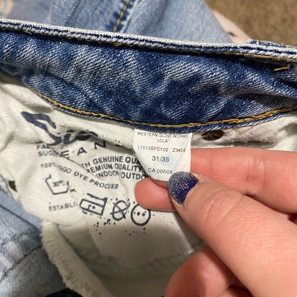 Silver Lola Boot Cut Distressed Womens Jeans Size 31 - Picture 8 of 9